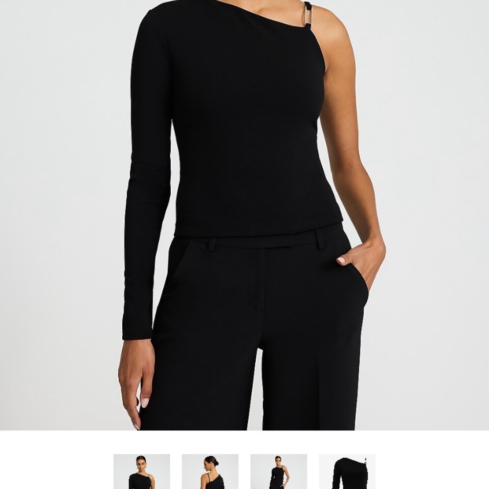 Express Black One-Shoulder Top